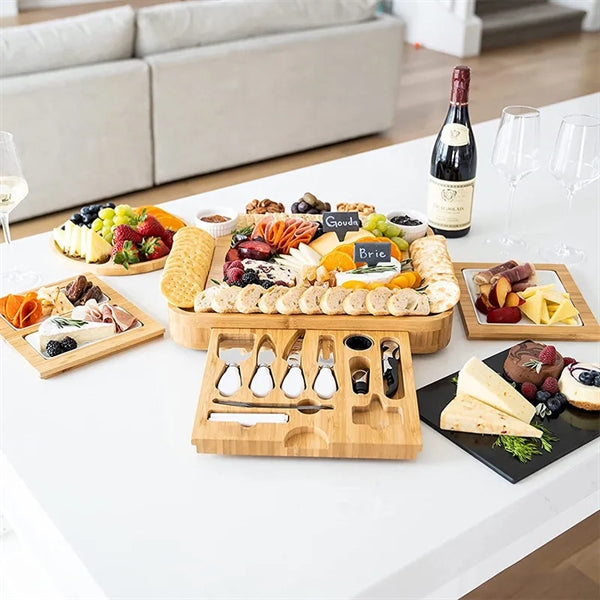 Bamboo Large Charcuterie Board Set