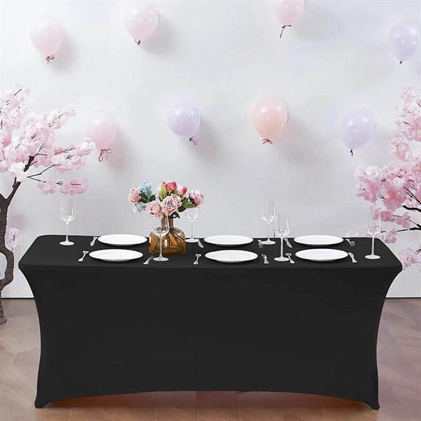 6 Feet Solid Color Stretch Envelops The Tablecloth