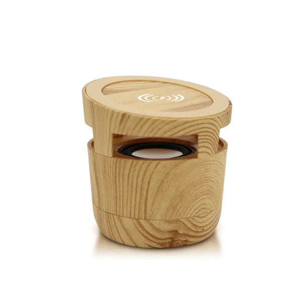 Wooden Wireless Charger And Speakers