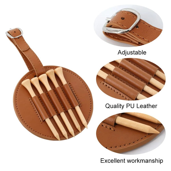 Leather Golf Tees Holder