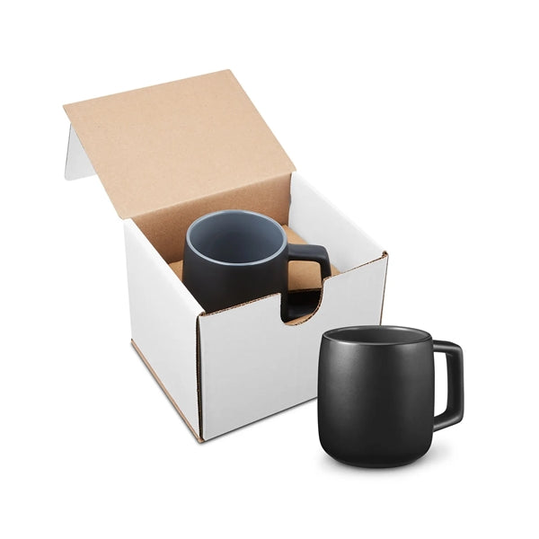 15oz Geo Square Handle Ceramic Mug In Mailer