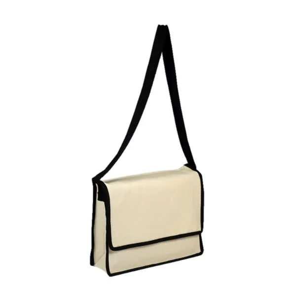 100% Cotton Canvas Massenger Bag With Flap