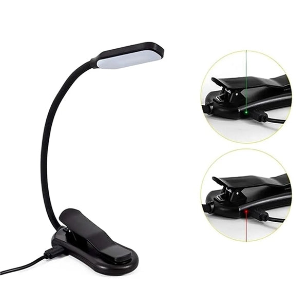 Rechargeable LED Book Light with Goosenecks Clip