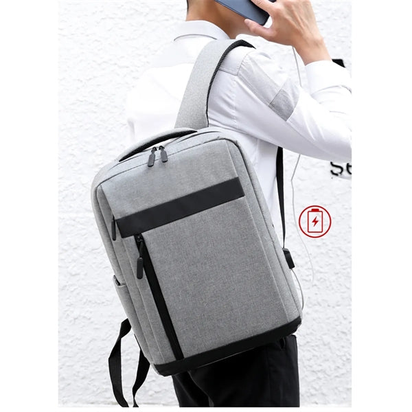 USB Charging Bagpack Nylon Casual Rucksack