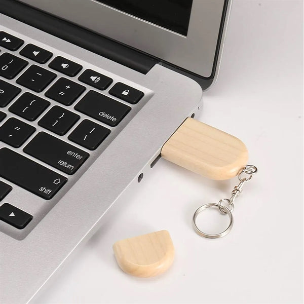 256Mb Wooden Usb 2.0 Flash Drive Data Storage