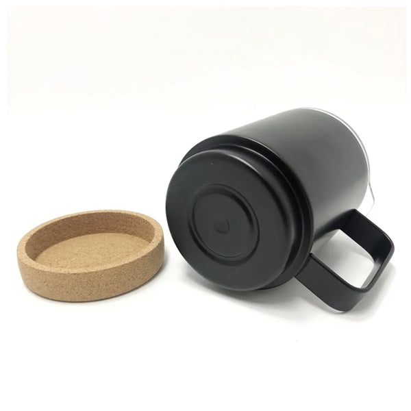12Oz Stainless Steel Tumbler With Cork Bottom