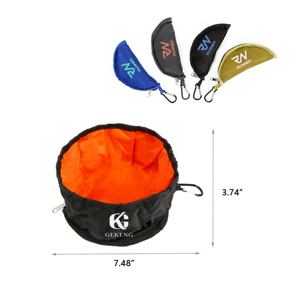 Collapsible Dog Travel Bowl With Zipper