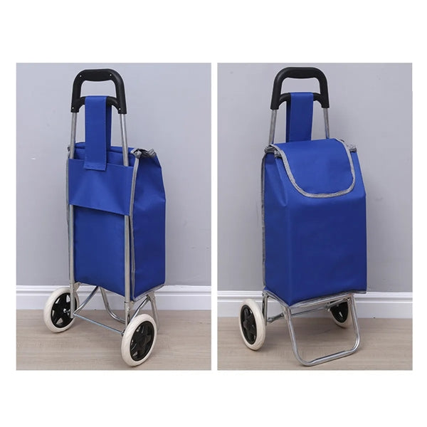 Folding Shopping Cart Portable Trolley On Wheels