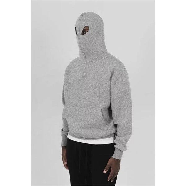 Full Face Zip Up Hoodie With Eye Holes Sweatshirt