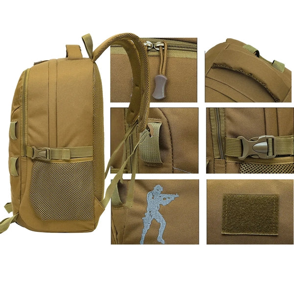 Military Style Backpack Olive Green Travel Sack