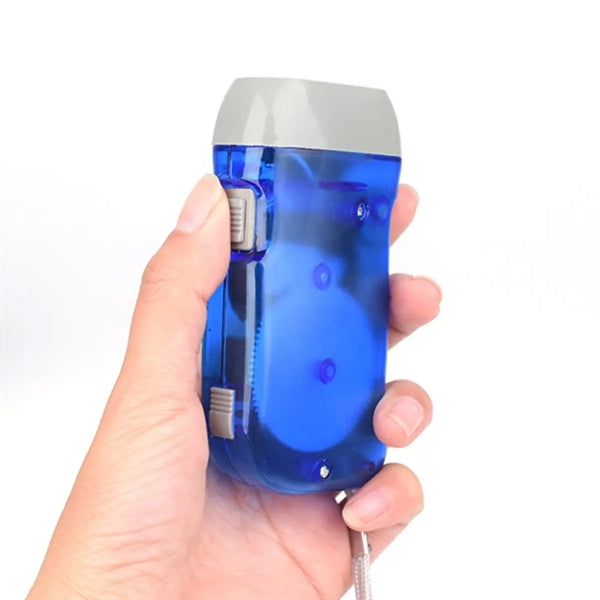 3 LED Hand Crank Flashlight Torch