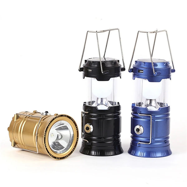 Portable LED Solar Collapsible Camping Lantern
