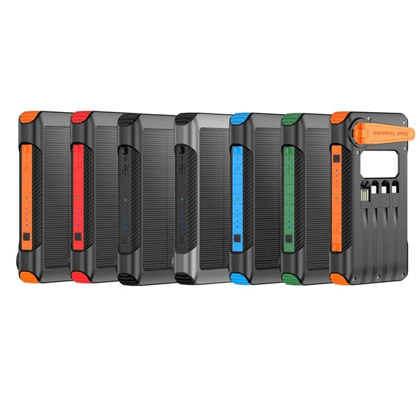 Hand Crank Solar LED Powerbank Charger with cables 10000mA