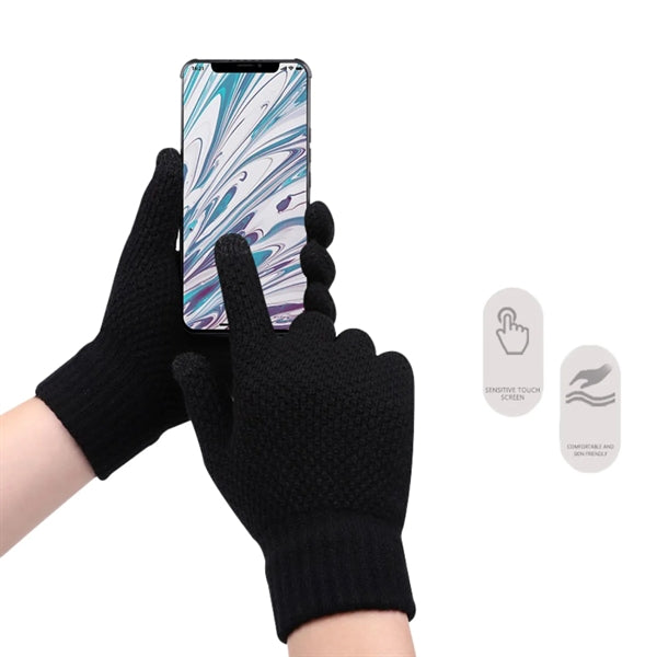 2 Finger Touch Warm Adult Gloves