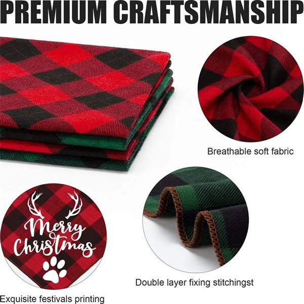 Lattice Pattern Triangle Polyester Pet Bandana