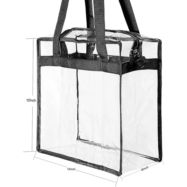 Clear Stadium Tote Shoulder Strap Bag