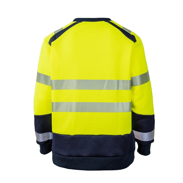 Hi Vis Class 3 Segmented Tape Safety Sweatshirt w/ Pocket