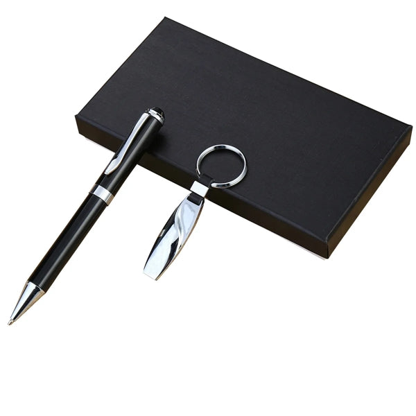 Office Gift Set Metal Ball Pen and Key Chain