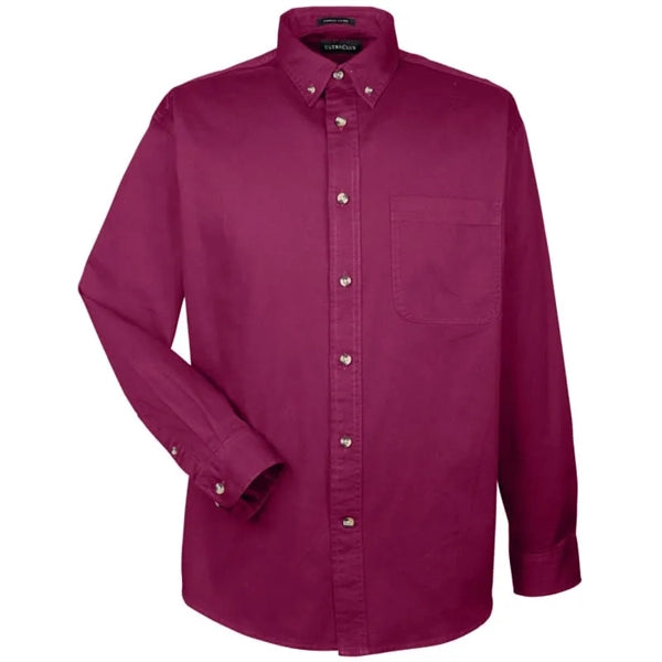 UltraClub Adult Cypress Long-Sleeve Twill With Pocket
