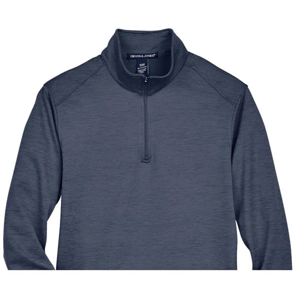 Devon & Jones Men's Newbury Melange Fleece Quarter-Zip
