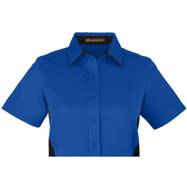 Harriton Ladies' Flash IL Colorblock Short Sleeve Shirt