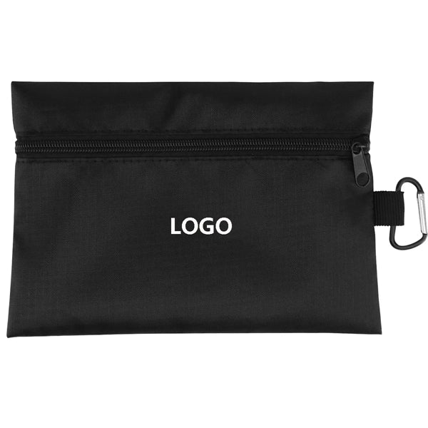 Ripstop Utility Zipper Pouch With Carabiner
