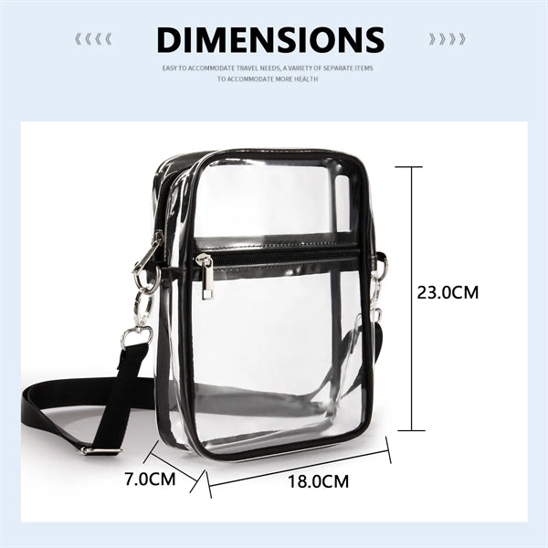 Crossbody Clear Bag With Front Pocket