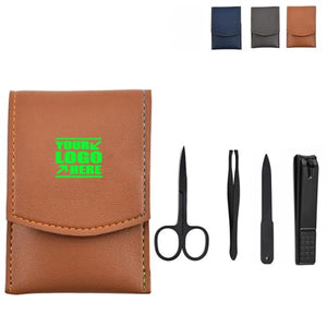 4-in-1 Luxury PU Leather Manicure Set