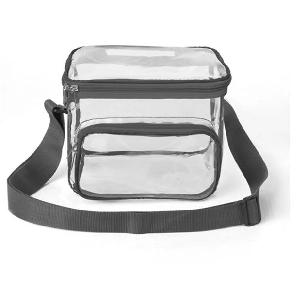 Clear Lunch Bag with Shoulder Strap (9"x8"x6")