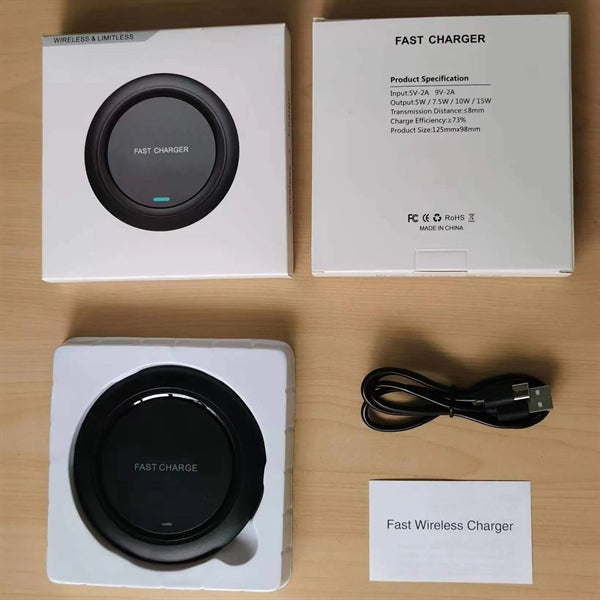 15W Max Fast Wireless Charging (Size 5x5x0.86 in)