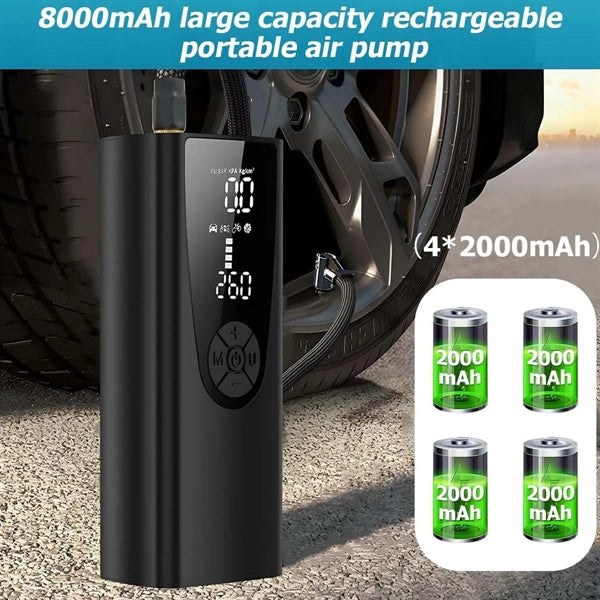 6000mAh Electric Portable Air Pump Tire Inflator Compressor