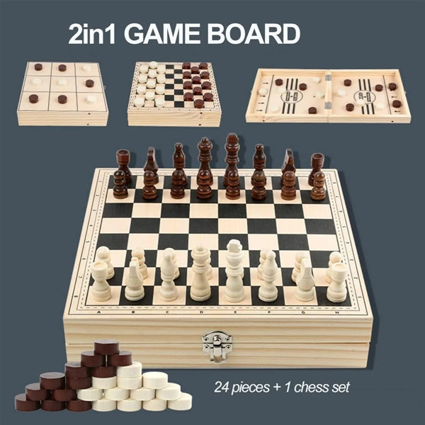 4 in 1 Sling Puck Interactive Chess Toy Board Table Game