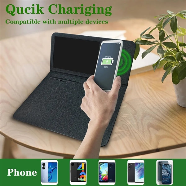 3 in 1 wireless Charging Mouse Pad with LCD Writing Tablet