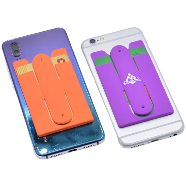 Silicone Card Holder With Cell Phone Stand