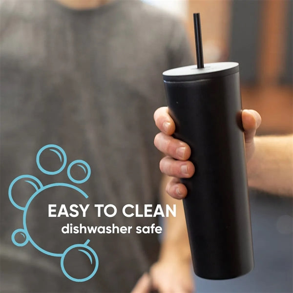 20 OZ Stainless Steel Insulated Tumbler with Lid and Straw