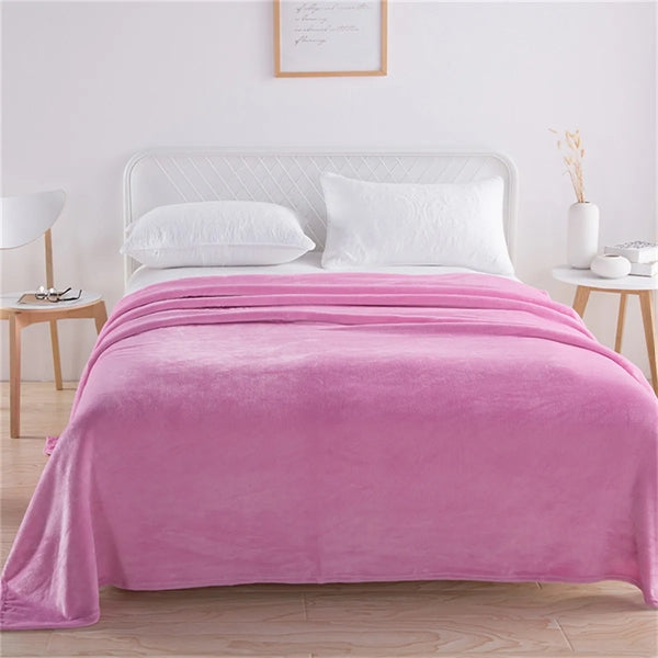 Soft Lightweight Microfiber Flannel Blankets