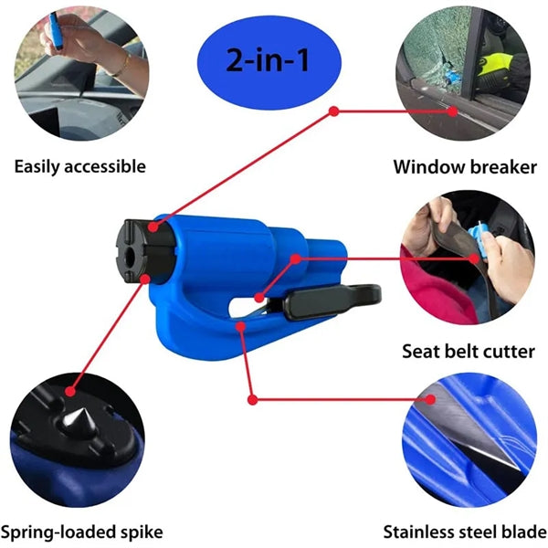 Car Escape Tool 2 in1 Seatbelt Cutter and Window Breaker