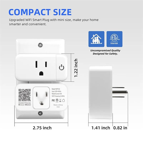 Mini Smart Plug WiFi Outlet Compatible Socket Remote Control