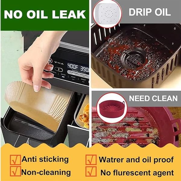 Air Fryer Liners Disposable Rectangle 100 Pcs