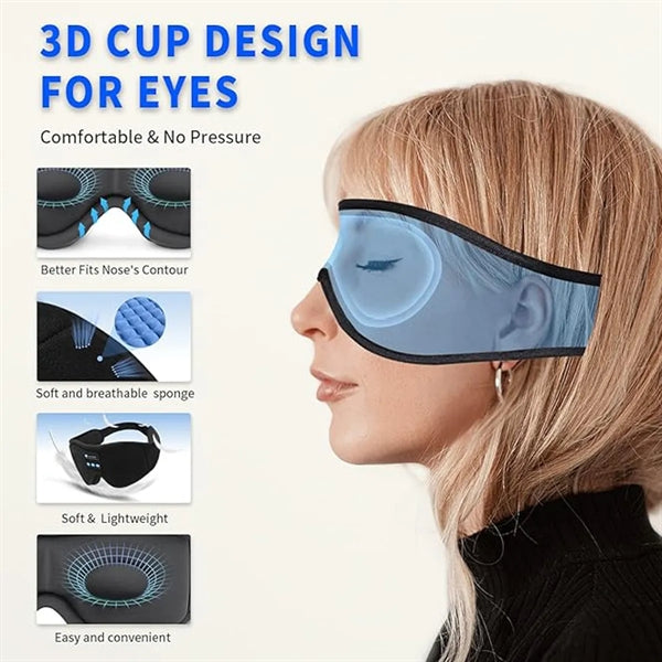 Bluetooth 5.0 Music Sleep Headphone 3D Eye Mask