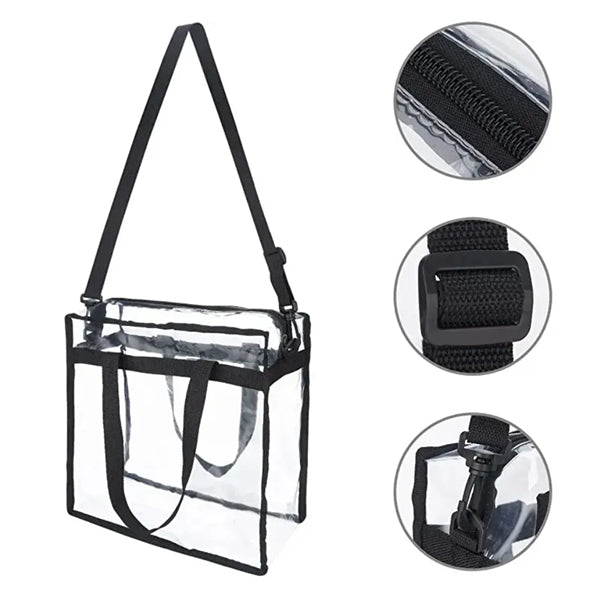 12 " x 12 " x 5 " Clear Pvc Tote Bag