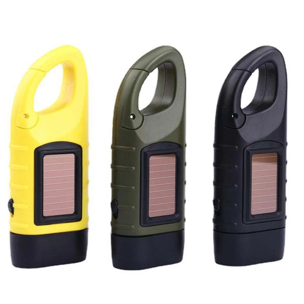 Portable LED Multifunction Solar Hand Crank Flashlight