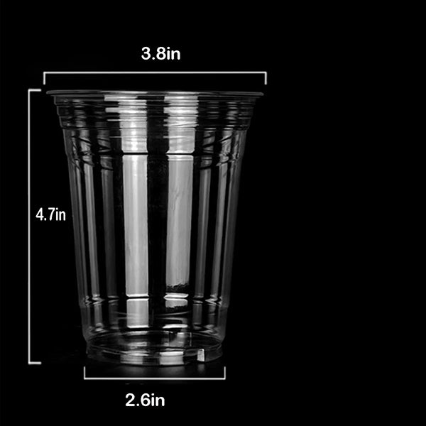 Custom Recycled 16 oz Soft Sided Clear Plastic Cup