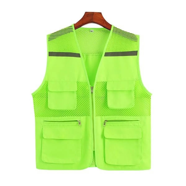 Mesh Breathable Reflective Safety Vest with pockets