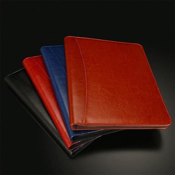 Portable Leather Business Organizer Folder Gift With Binder