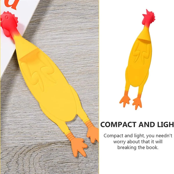 Screaming Chicken Bookmark Funny 3D Cartoon