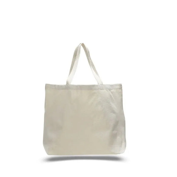 Cotton shopping / Beach Tote with webbed handles