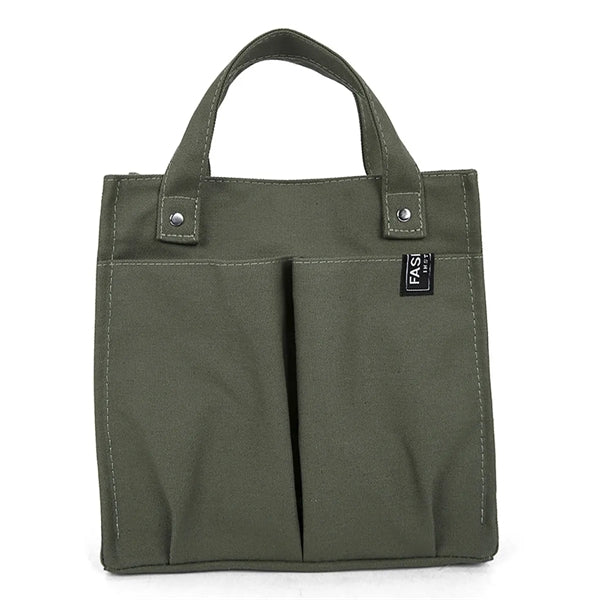 Multi-pocket Canvas Tote Bento Handbag