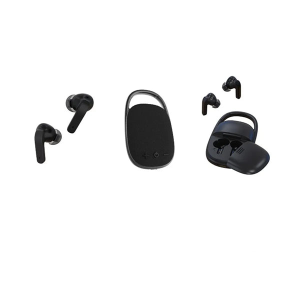 Ear Earbud Bluetooth Speaker 2 in 1 Combo With Portable Hook