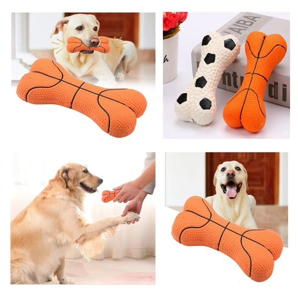Durable Environmentally Friendly Latex Bone Dog Chew Toys